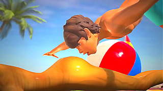 Oiled Shemale Fucks Wildly on Sunny Beach – Hot 3D Hentai Sex Scene