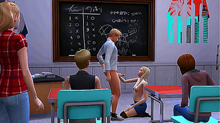 Shy Sim Student Tempts Strict Teacher in Forbidden Classroom Romance – Sims 4Erotic