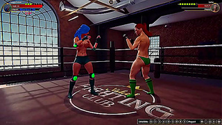 Twiggy Nelson Faces Off Against Kallan in Steamy Nude Fight Battle 3D