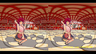 Marine Virtual Idol Seduces in Steamy 3D Hologram Encounter