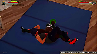 Lacey Punk Battles Saniah in Steamy Nude Fighter 3D Clash