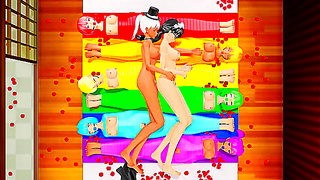 Pride-Bound Lesbians Explore Desire in Steamy 3D Yuru BDSM Play