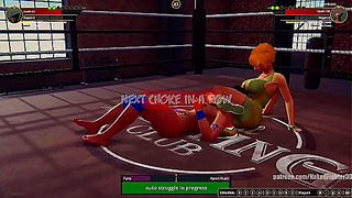 Furia Faces Off Against Nude Karen Krash in Hot 3D Combat Encounter