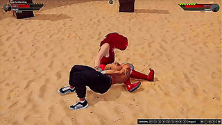 Ruby Faces Off Against Diabla in a Sensual Nude Combat Encounter