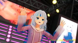 Guras Seductive 3D Dance Tempts Fans in Hot Hololive Showdown