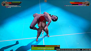 Luna Clashes With Ruby In Busty Nude Fight Fantasy 3D Battle