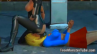 Supergirl Wonder Woman Ignite Passion in Hot DC lesbian Tryst