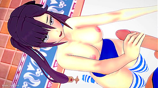 Mona Pleasures Herself in Seductive Swimsuit – Steamy Genshin Fantasy