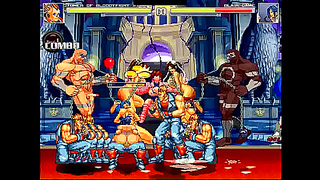 Blaire Overwhelmed by Fierce Warriors in Hot Mugen Hentai Encounter