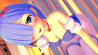 Rem Covered in Cum as She Teases in Costumed Fantasy – Hot HentaiErotica
