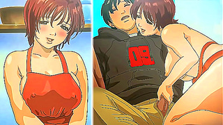 Stepmom Seduces Curious Stepson in Hot Interracial Hentai Action
