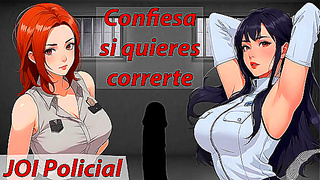 Bilingual Bad Cop Dominates Good Cop in Steamy Hentai Spanking JOI