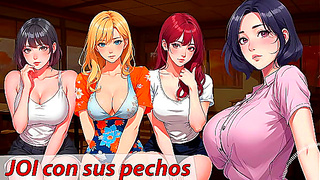 Tempting Titties Tease as Denial Training Ignites Hot Hentai Action