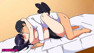 Busty Roomie Tempts Fate with Steaming Hot Hentai Tryst