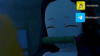 Nezuko Entices Zenitsu in a Sultry Demon Slayer Midnight Tryst
