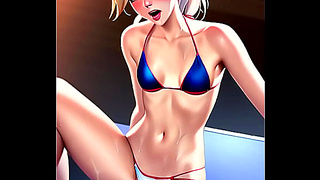 Blonde Goddess Finds Bliss in Sensual Hentai Encounters