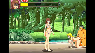 Busty Bikini Babe Pleasures Many Guys in Tropical Hentai Fantasy