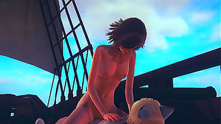 Maiden Takes Control in Hot Boating Affair - Seductive Hentai Fantasies