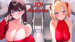 Hot Stewardess Teases Passenger with Sensual Spank Play in Airplane Fantasy