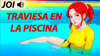 Seductive Spanish Poolside JOI Tease Turns Naughty in Horny Hentai Fantasy