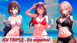 Three Friends Pleasure You in Fiery JOI Hentai Fantasy Full of Desire