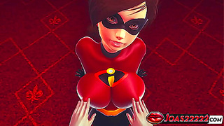 Helen Parr Indulges in Steaming Breast Play Sensual Orals – Incredibles Naughty Moment