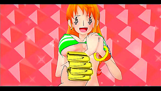Namis Seductive Skies Adventure in Tight Green Bikini – One Piece MMD Erotica