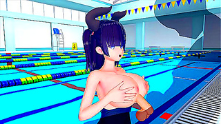 Rival Swimmers Collide in Fiery Underwater Tryst – 3D Hentai Heat