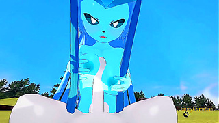 Cinderace Ignites Steamy Encounter with Frosty Glaceon – Hot Wild Fusion