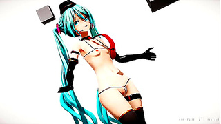 Miku Dominates in Pink Cat-Tail Fantasies – Steamy MMD Hentai Action
