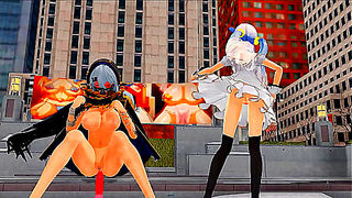 Futanari Maiden Enchants Crowd with Sensual MMD Performance