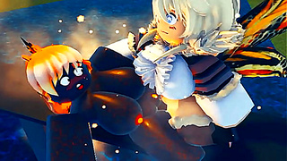 Godzilla and Mothra Collide in Fiery Roblox Encounter