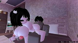 Soft Cuddles Sultry Glances: Roblox Beauty Finds Love in Cozy Condo