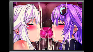 Neptune Tempts Her Rival Beneath the Moonlight in Sultry Hentai Escape