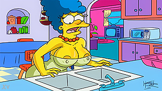 Marge Teases Homer with Sultry Moves in Hot Springfield Nights