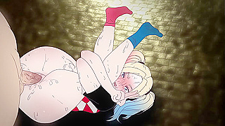 Harley Seduces Joker in Hot Anime Tryst – Dark Desire Ignites