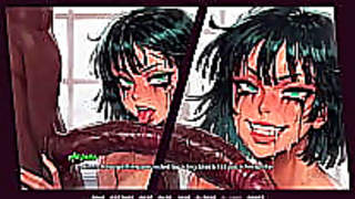 Anime Beauty Seduced by Massive Black Cock in Steaming Oral Delight