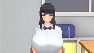 Curvy Beauty Tempts Him into Steaming Hentai Blowbang Fantasy