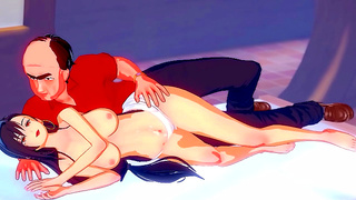 Curious Pupil Treats Sensei to Hot Blowjob in steamy Anime Moment