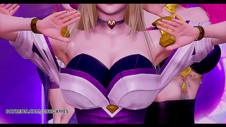 Busty Shy Hentai Babe Enjoys Dual Penetration Creampie Climax