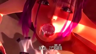 Curvy Domme Tempts Horny Hentai Boyfriend by Flirting with Rival Male