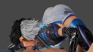 Elven Nun Seduces Slime Shares Steamy Threesome with Horny Elf Companions