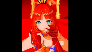 Cosplay Queen Breaks Her Vow for Hot Animated Blowjob Fantasy 3D Action